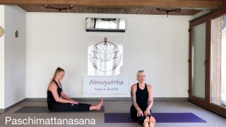 Ülő ászanák - Dandasana, Dzsanu Sirsasana, Paschimottanasana, Purvottanasana, ChatusPadaPitham