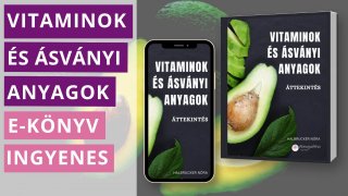 Vitaminok és ásványi anyagok e-könyv Halbrucker Nórától, a vitaminok és ásványi anyagok áttekintésével.